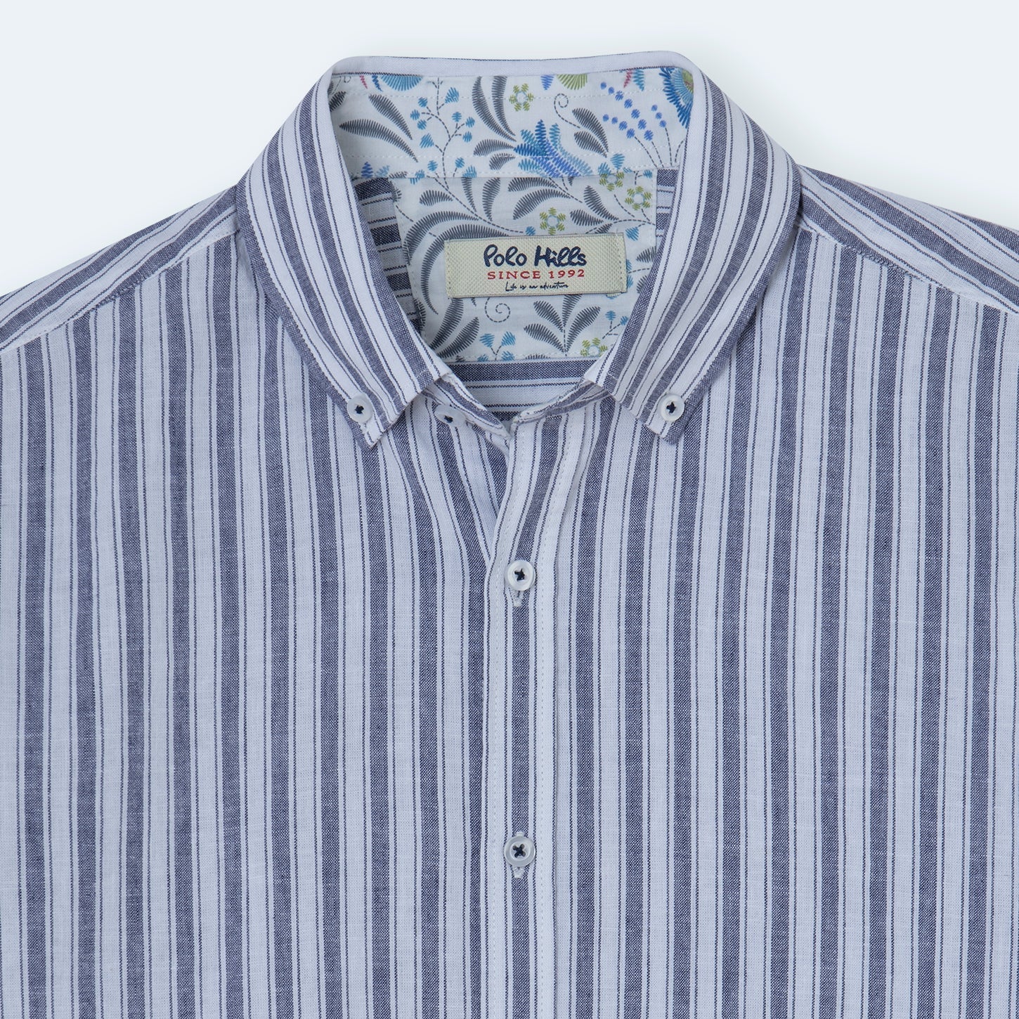 CAMISA LINO RAYA NAVY - Polo Hills