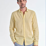 CAMISA WASHED LINO YELLOW - Polo Hills