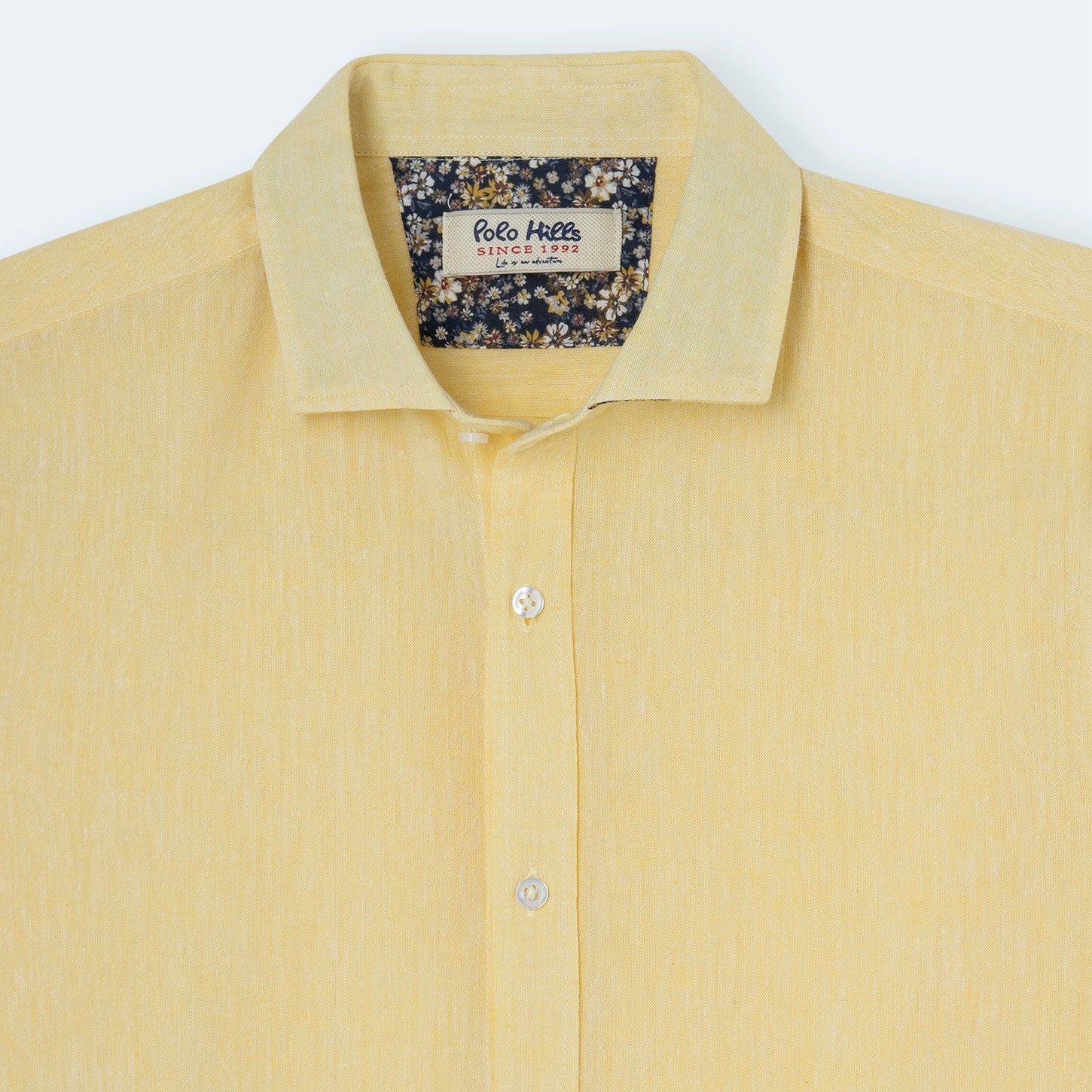 CAMISA WASHED LINO YELLOW - Polo Hills