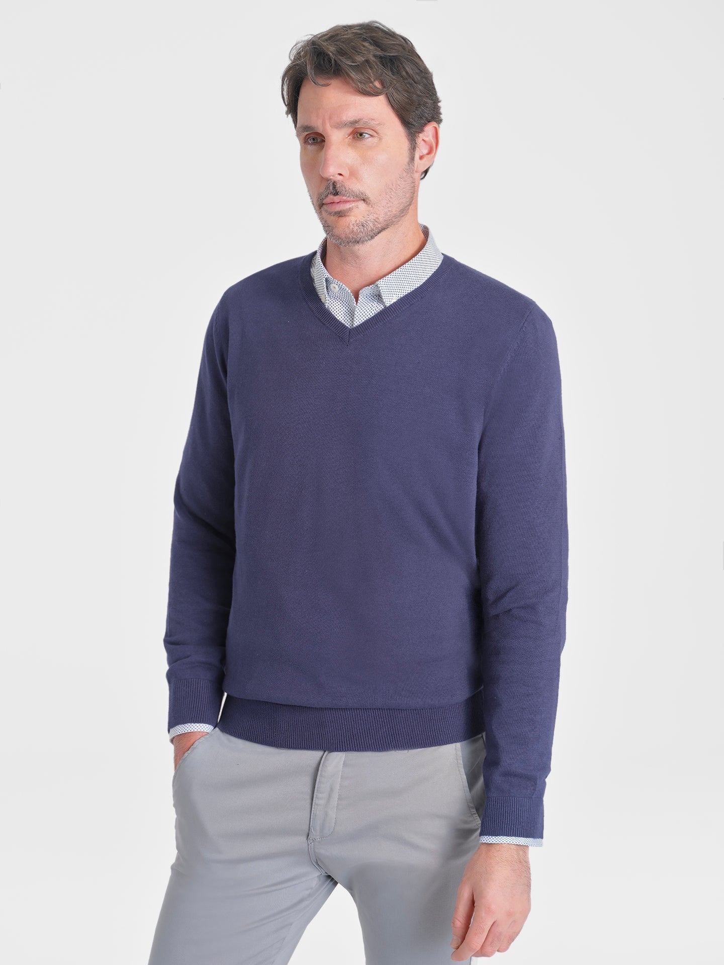 JERSEY ALGODON PICO NAVY - Polo Hills