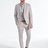 PANTALON LINO BE GREY - Polo Hills