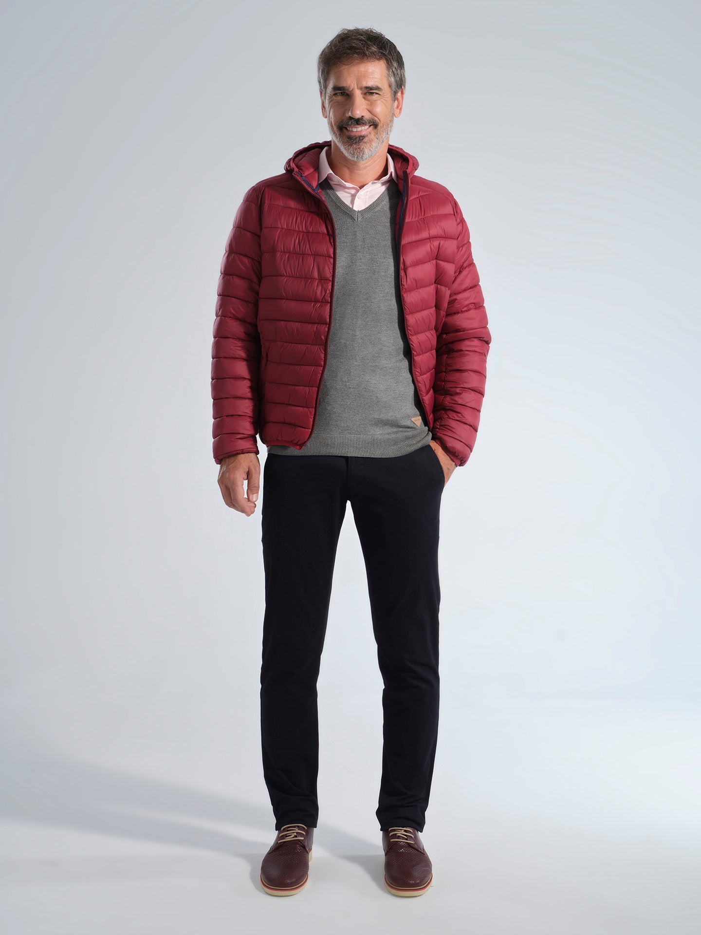 CHAQUETA JACKHOOD BURGUNDY - Polo Hills