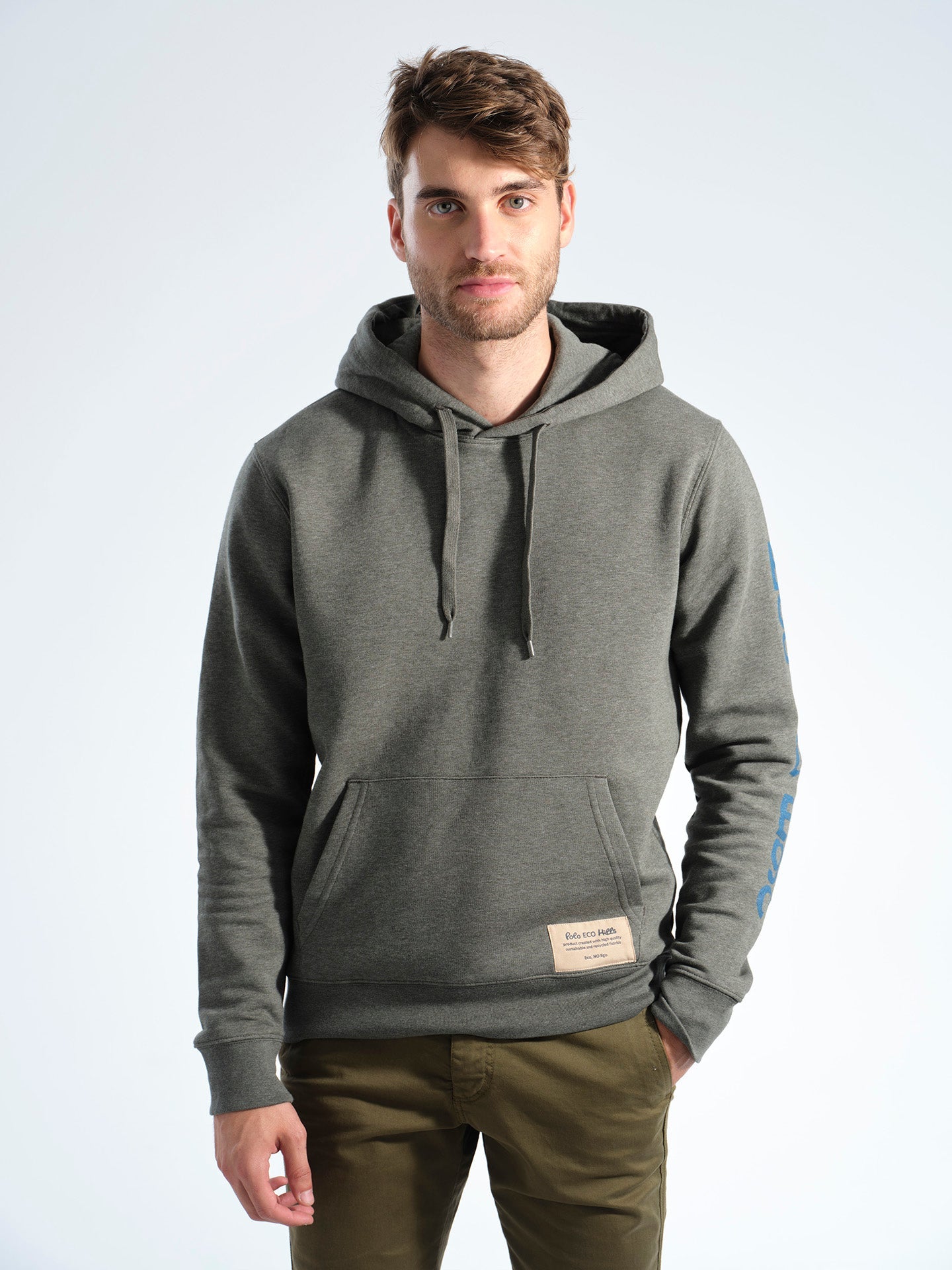 SUDADERA ECO HOOD KHAKI - Polo Hills
