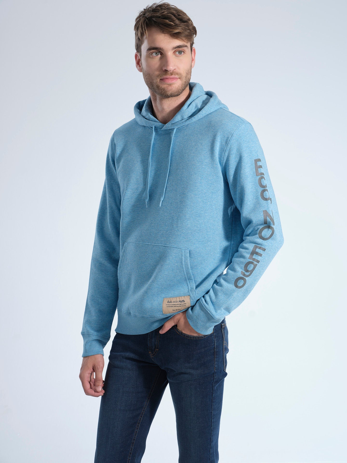 SUDADERA ECO HOOD SKY - Polo Hills
