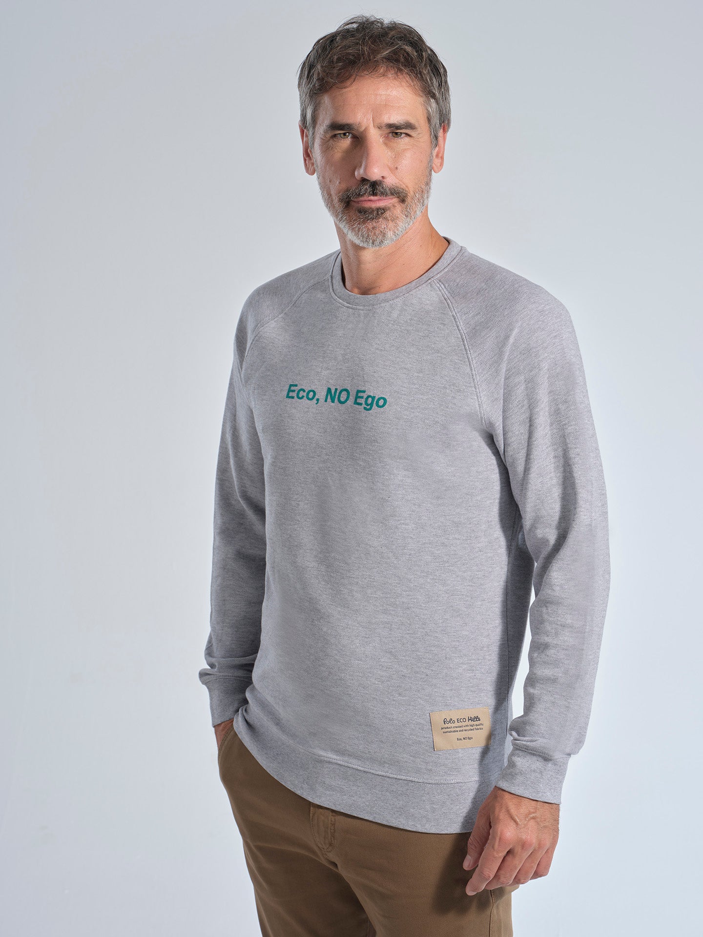 SUDADERA ECO PIQUÉ GREY - Polo Hills