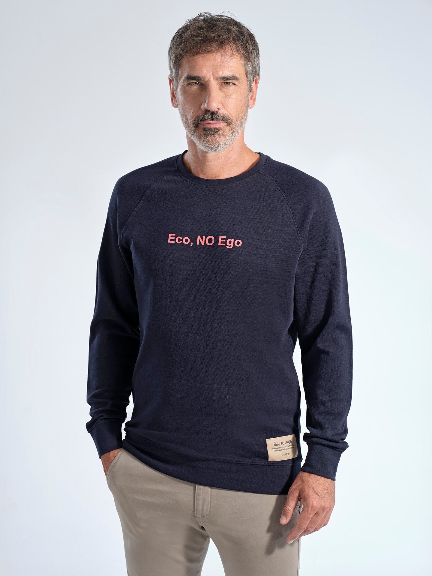 SUDADERA ECO PIQUÉ NAVY - Polo Hills