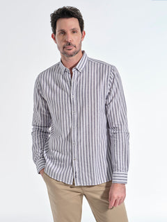 CAMISA LINO RAYA NAVY - Polo Hills