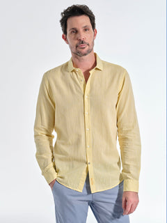 CAMISA WASHED LINO YELLOW - Polo Hills