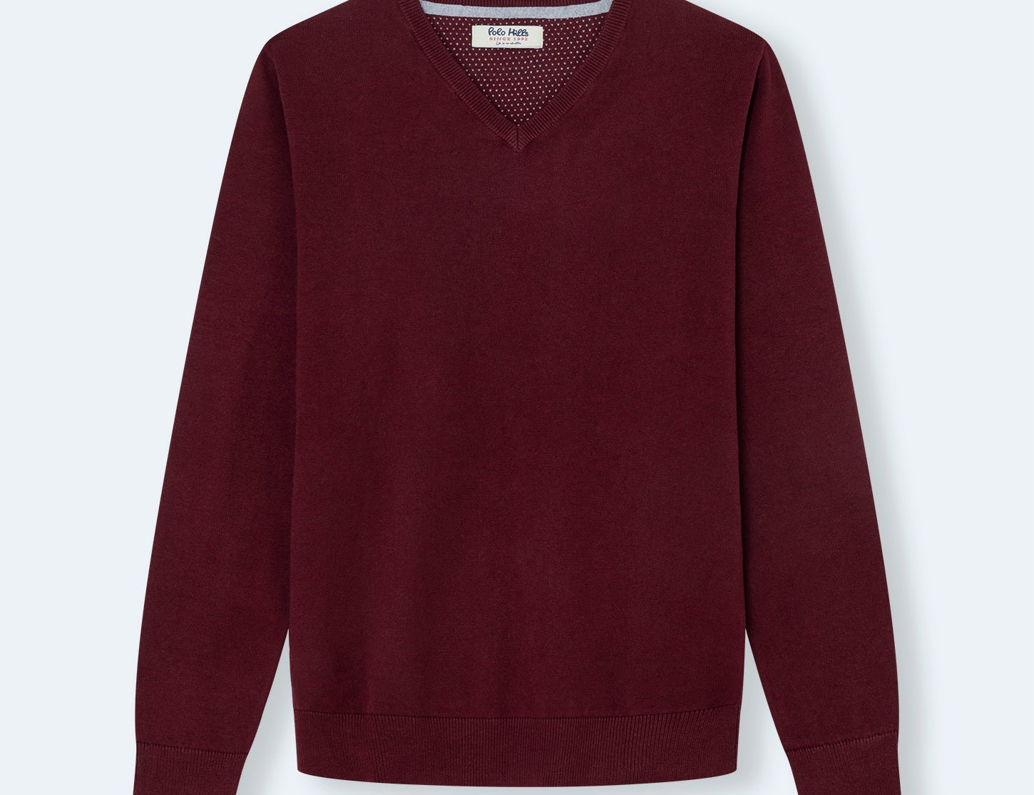 JERSEY ALGODON PICO BURGUNDY - Polo Hills