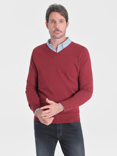 JERSEY ALGODON PICO BURGUNDY - Polo Hills