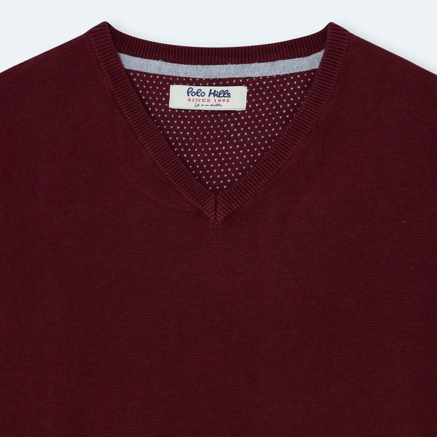 JERSEY ALGODON PICO BURGUNDY - Polo Hills