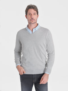 JERSEY ALGODON PICO L.GREY - Polo Hills