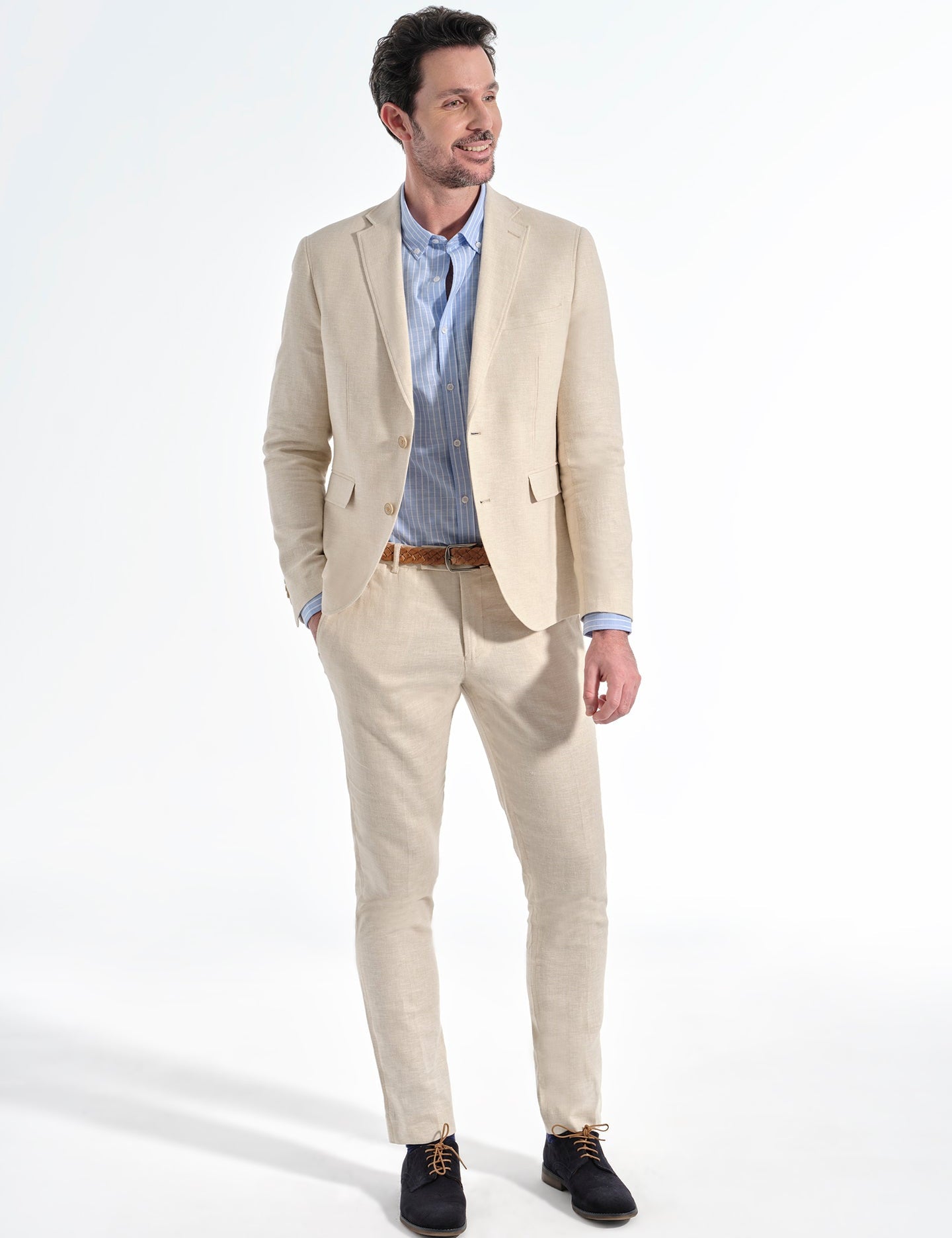 PANTALON LINO BE BEIGE - Polo Hills