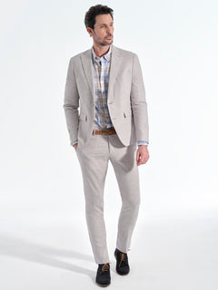 PANTALON LINO BE GREY - Polo Hills